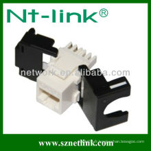 180 degrés noir couleur tooless cat.6 rj45 keystone jack